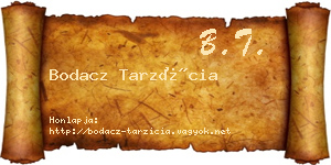Bodacz Tarzícia névjegykártya